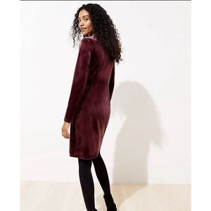 Loft Women's Velvet Knot Wrap Dress Plumberry